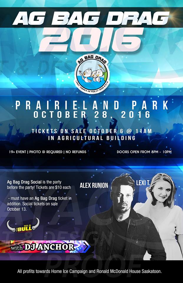 Ag Bag Drag 2016 w/ Alex Runions Lexi T & Dj Anchor Armed With Harmony Friday Oct 28th Prairieland Park - Image 1