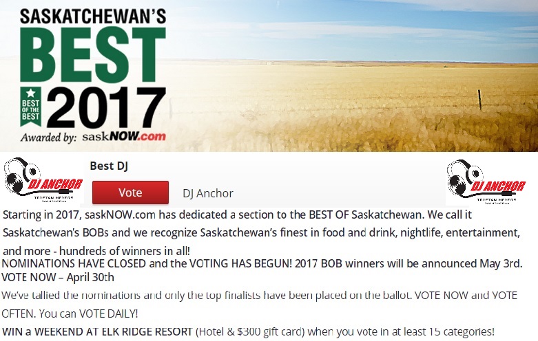 Dj Anchor Nominated As Saskatchewan's Best DJ - Image 1