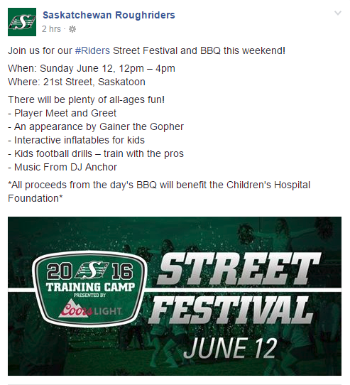 Saskatchewan Roughriders Street Festival w/ Dj Anchor of Armed With Harmony & 96.3 Cruz FM - Image 1