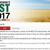 Dj Anchor Nominated As Saskatchewan's Best DJ